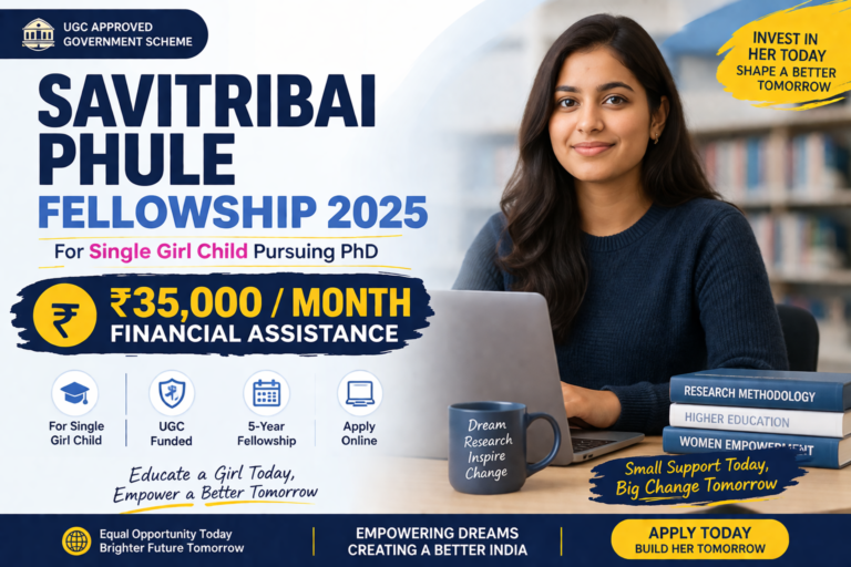 Savitribai Jyotirao Phule Fellowship For Single Girl Child