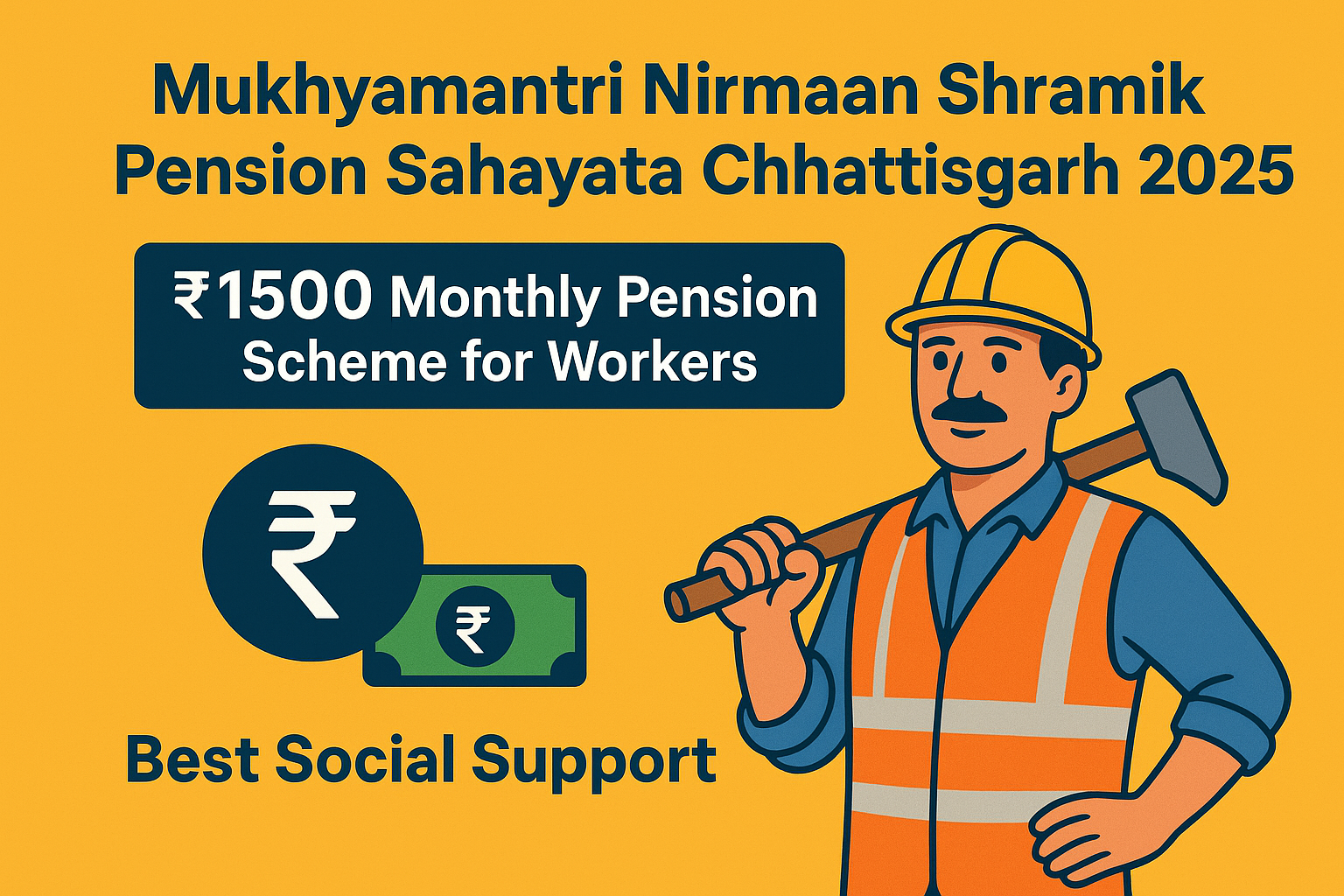 Mukhyamantri Nirmaan Shramik Pension Sahayata 2025