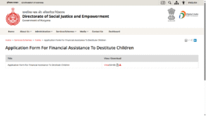 Financial Assistance To Destitute Children Scheme