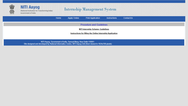 NITI Internship Scheme