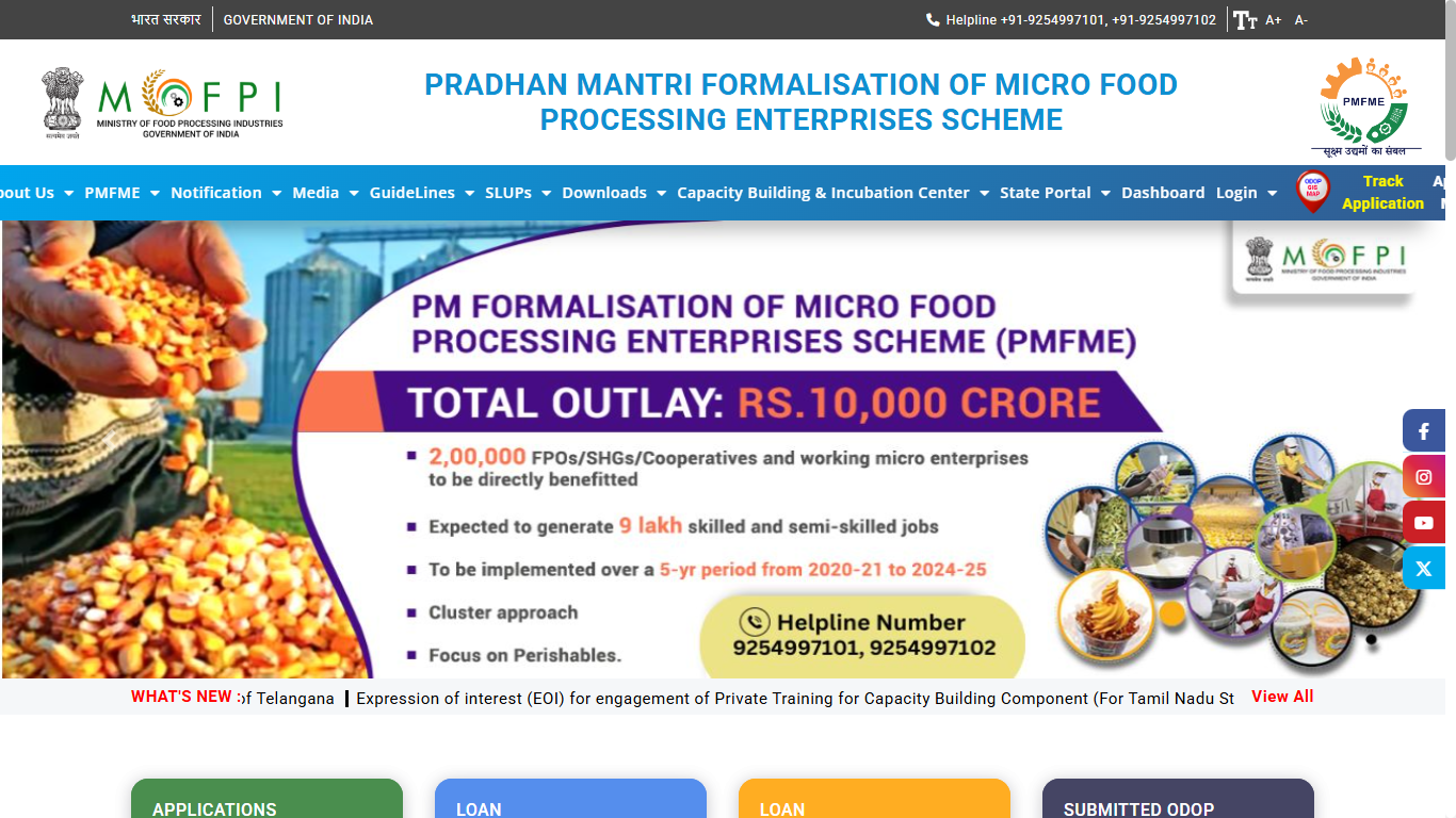 Pradhan Mantri Formalisation Of Micro Food Processing Enterprises