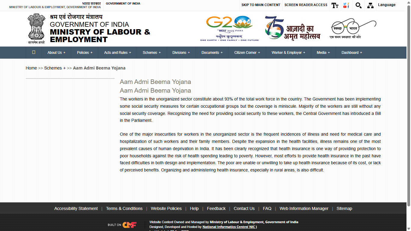 Aam Aadmi Bima Yojana