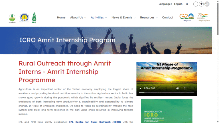 ICRO Amrit Internship Programme