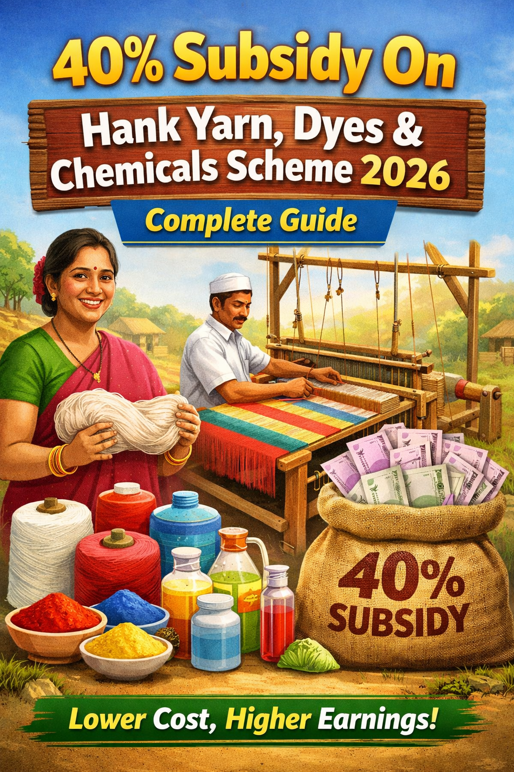 40% Subsidy On Hank Yarn, Dyes & Chemicals Scheme 2026