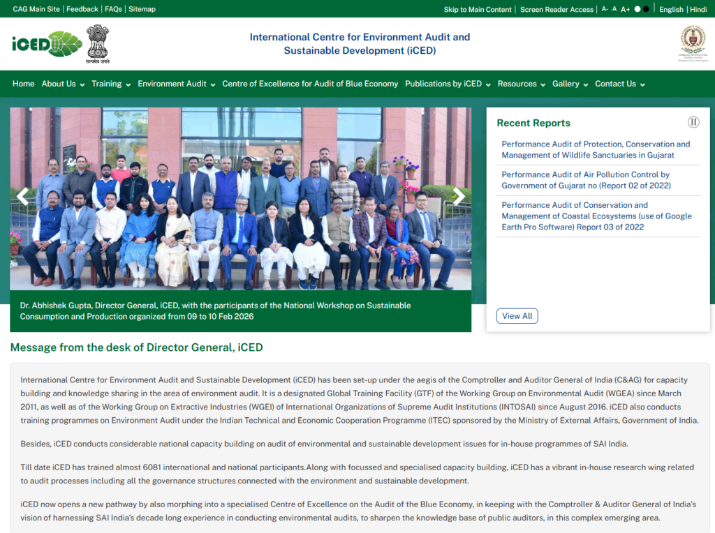 International Centre for Environment Audit and Sustainable Development (iCED)