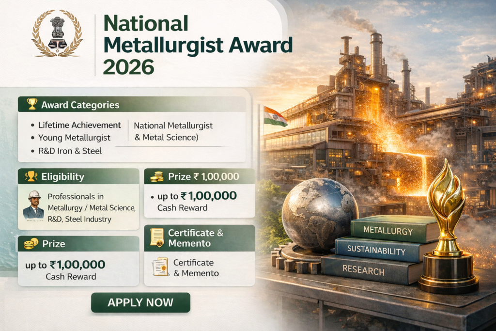 National Metallurgist Award 2026