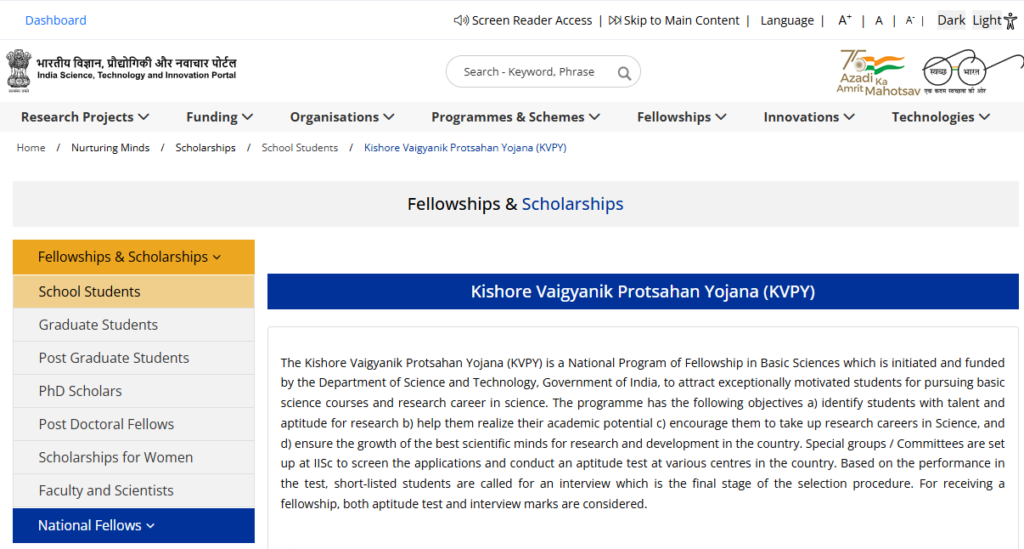 Kishore Vaigyanik Protsahan Yojana 2026 A Golden Opportunity for Students to Get a Powerful Scholarship